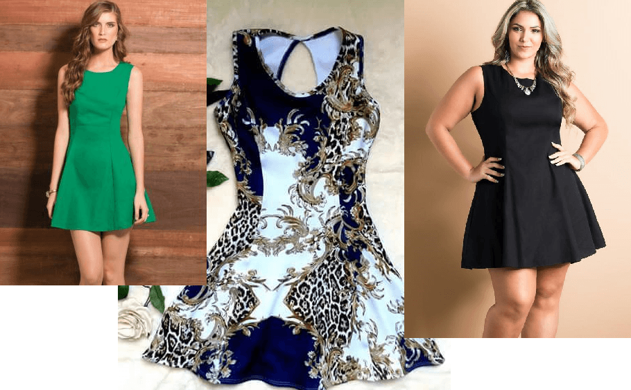 Patrón vestido con falda acampanada Patrones de costura