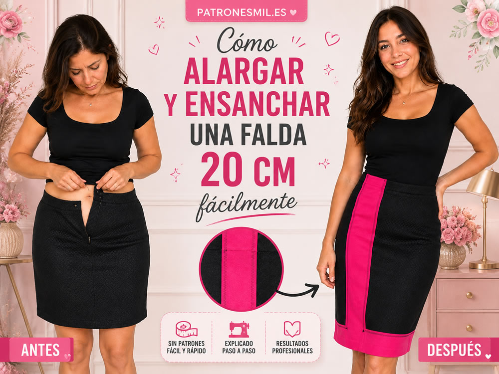 alargar y ensanchar falda