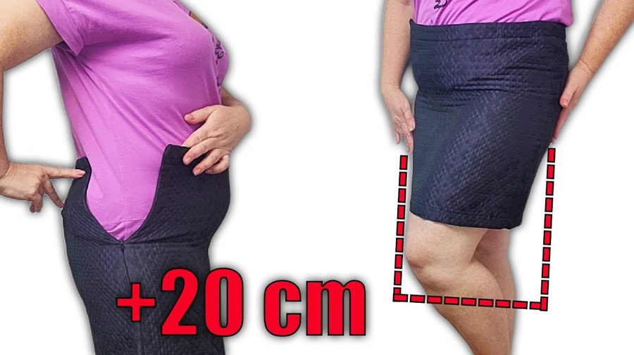 alargar y ensanchar una falda