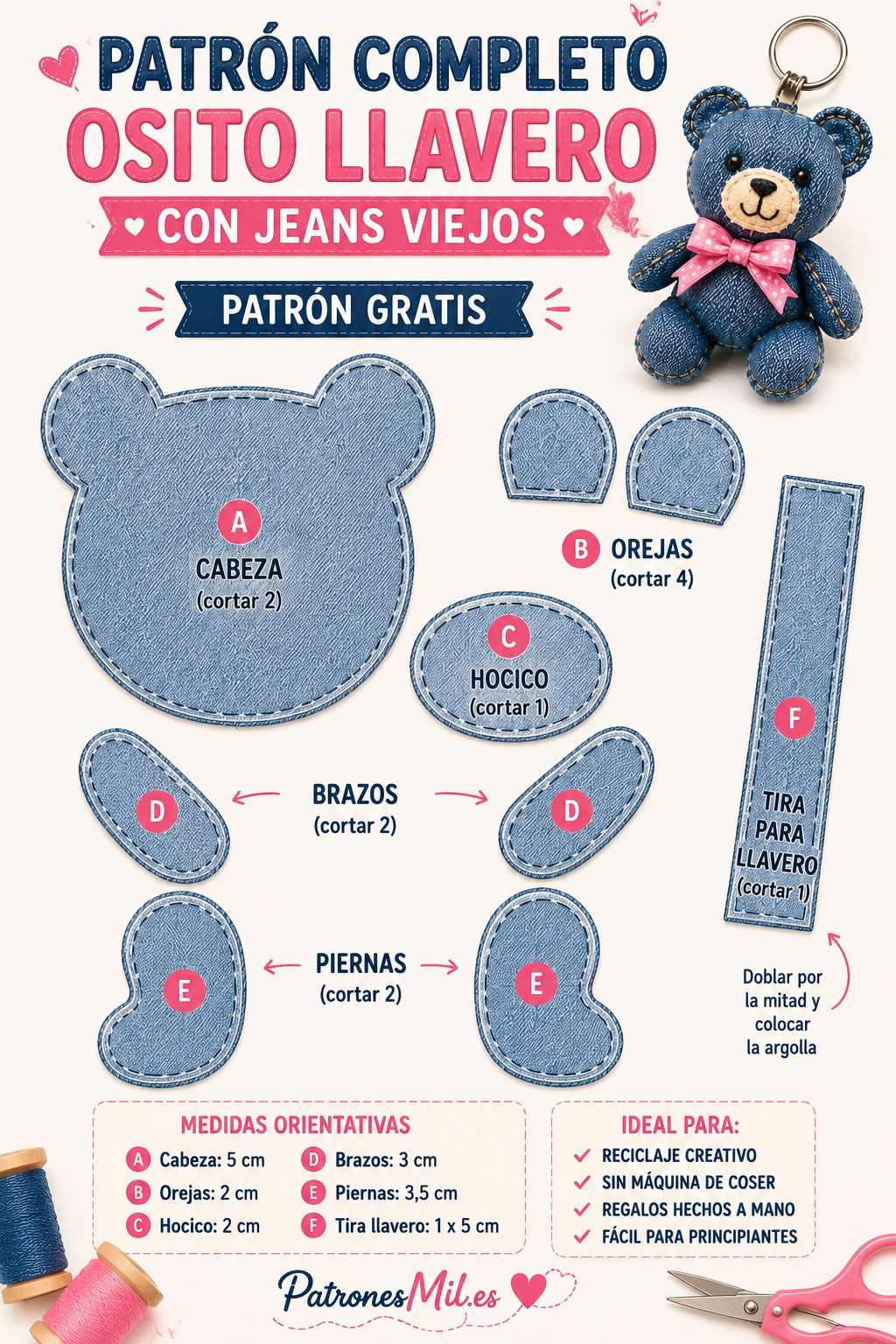 Llaveros de Ositos patrones