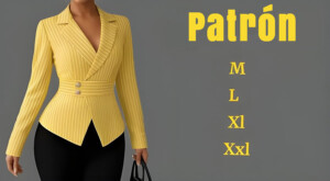 Blazer para mujer con cuello inglés
