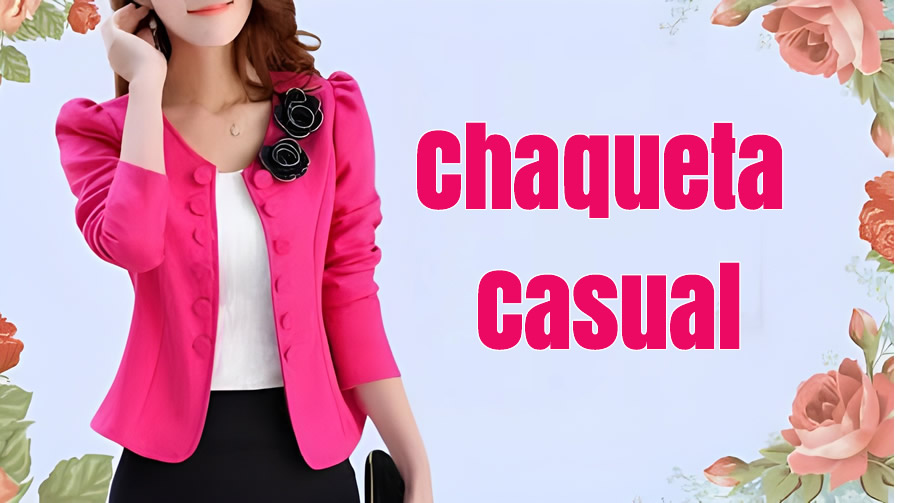 Chaqueta casual con corte princesa