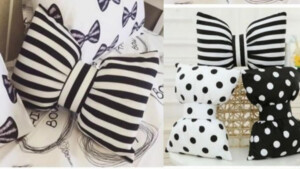 Cojines tipo lazo decorativos elegantes