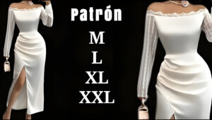 vestido sin tirantes con falda drapeada