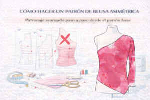 patrón de blusa asimétrica