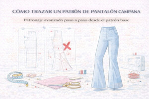 trazar un patrón de pantalón campana