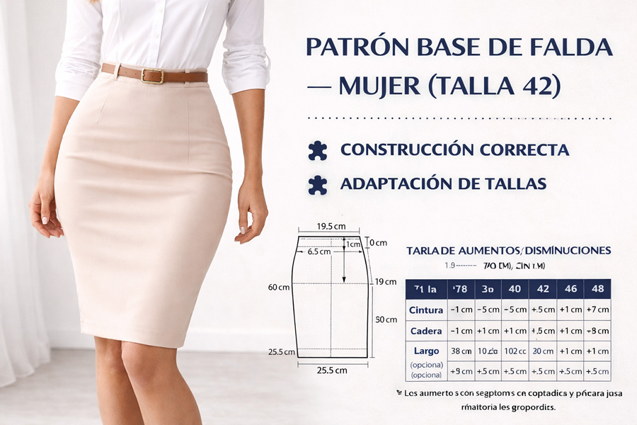 Patrón Base de Falda