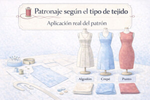 Patronaje según el tipo de tejido aplicado a prendas reales