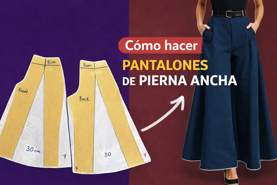 Cómo hacer pantalones de pierna ancha con una caída perfecta