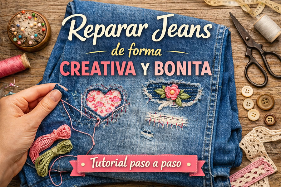 Cómo reparar tus jeans de forma bonita y creativa
