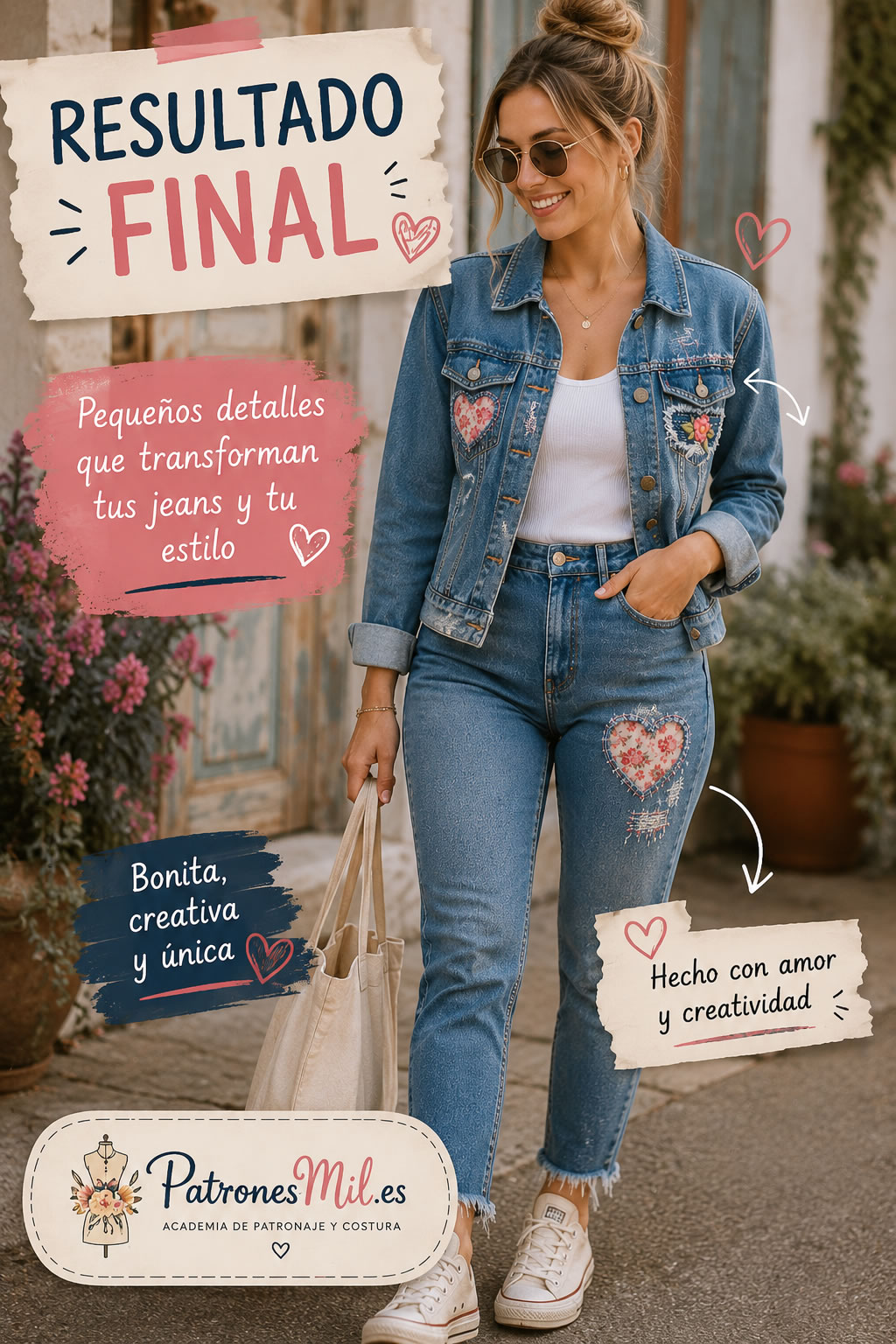 resultado final de restaurar jeans