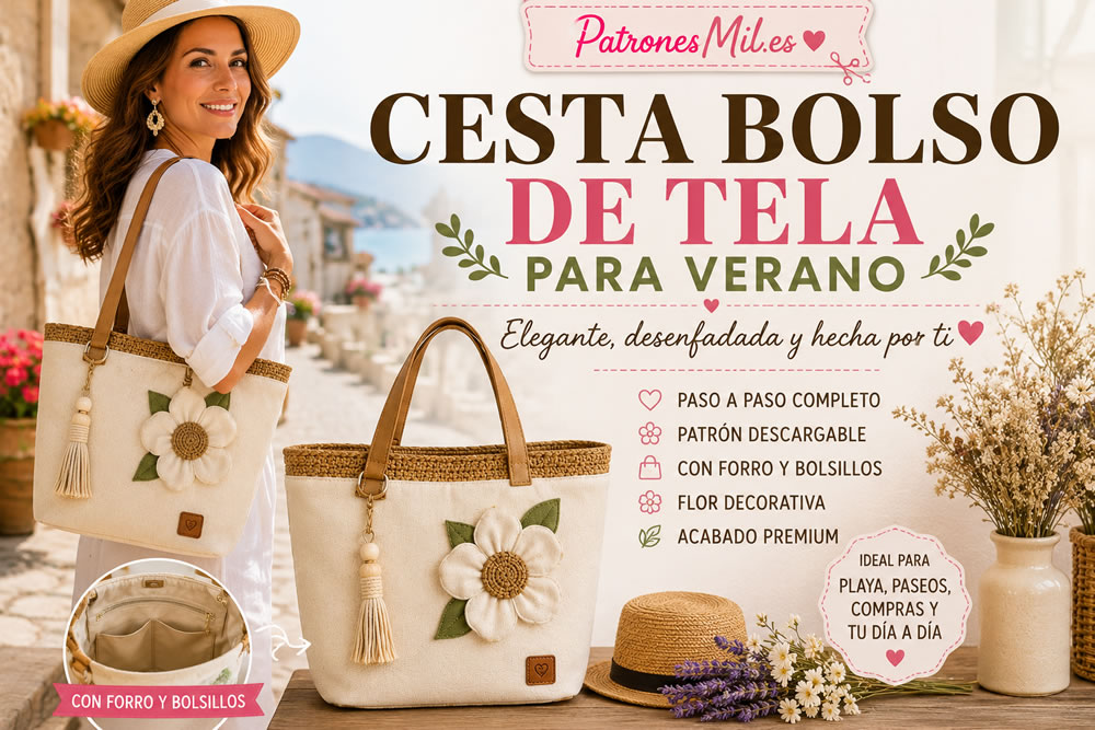 cesta bolso de tela primavera verano