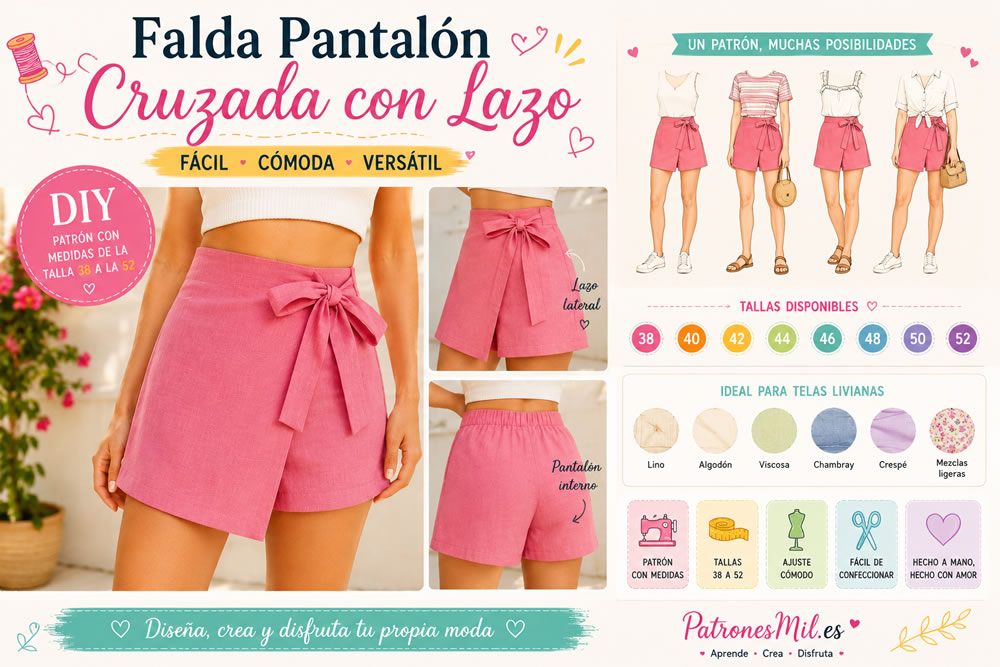 falda cruzada pantalon