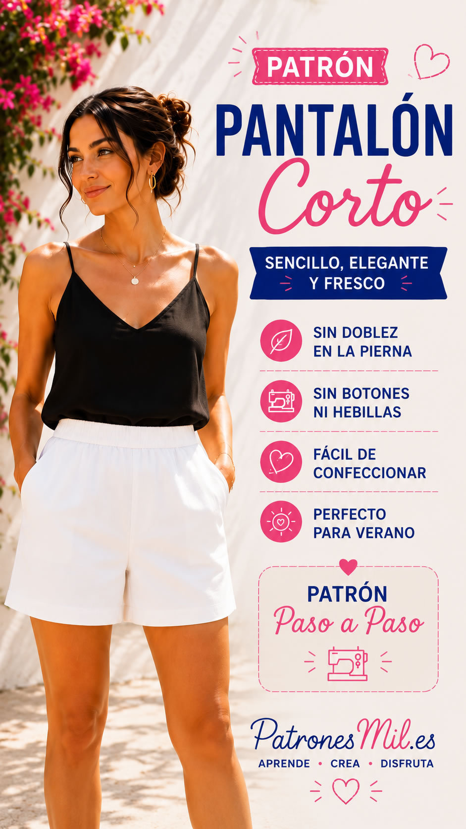 pantalon corto sencillo facil