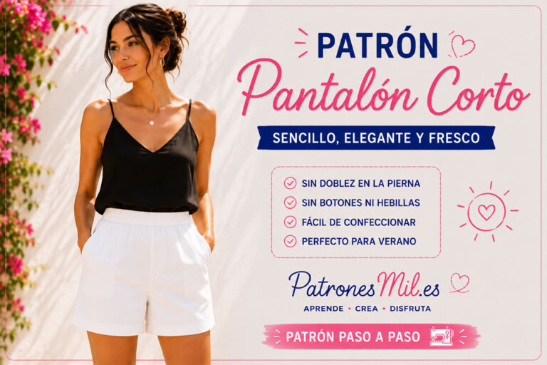 Patrón Pantalón Corto Mujer con Bolsillos Paso a Paso