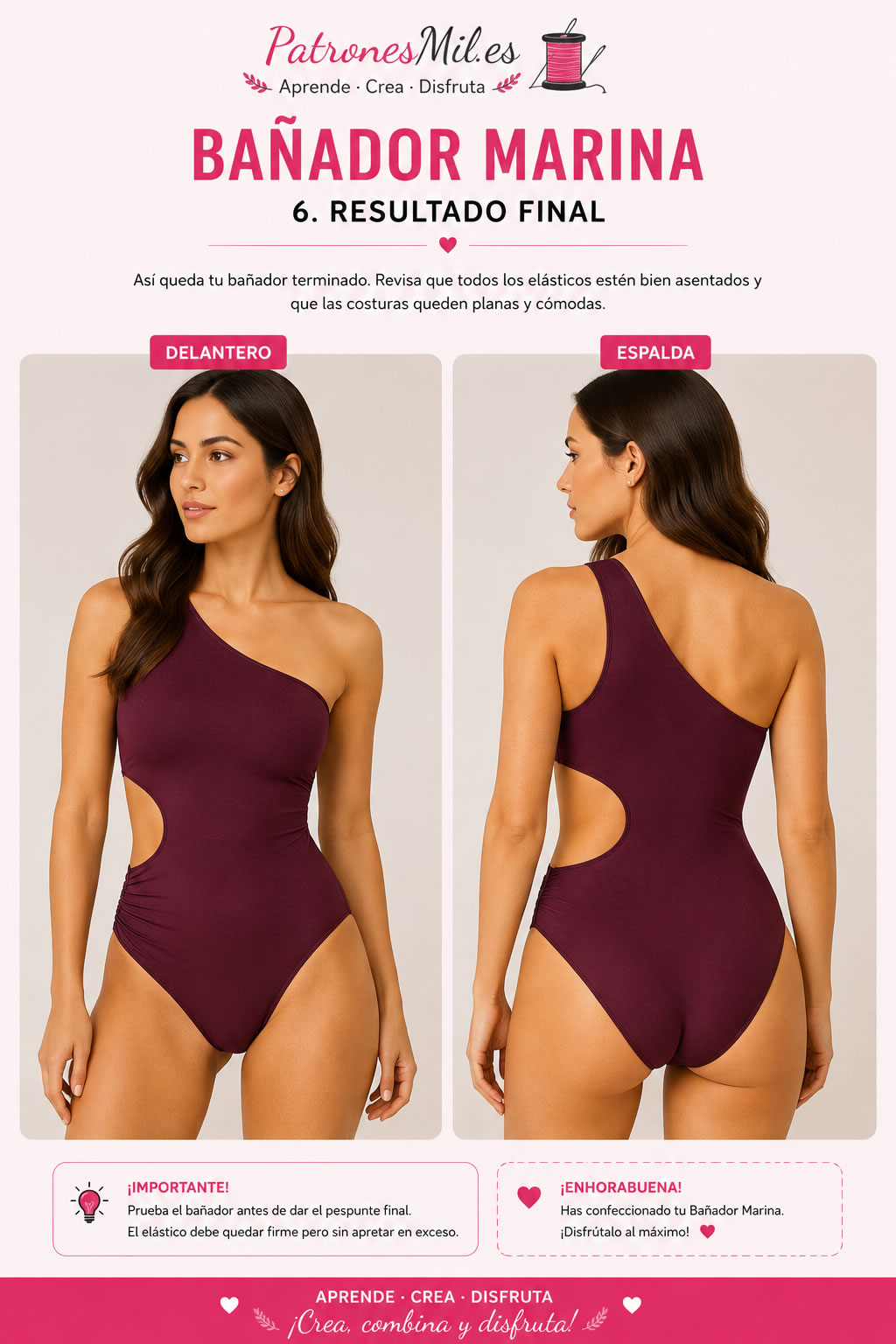traje de baño o bañador marina resultado final