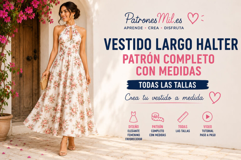vestido con cuello halter paso a paso