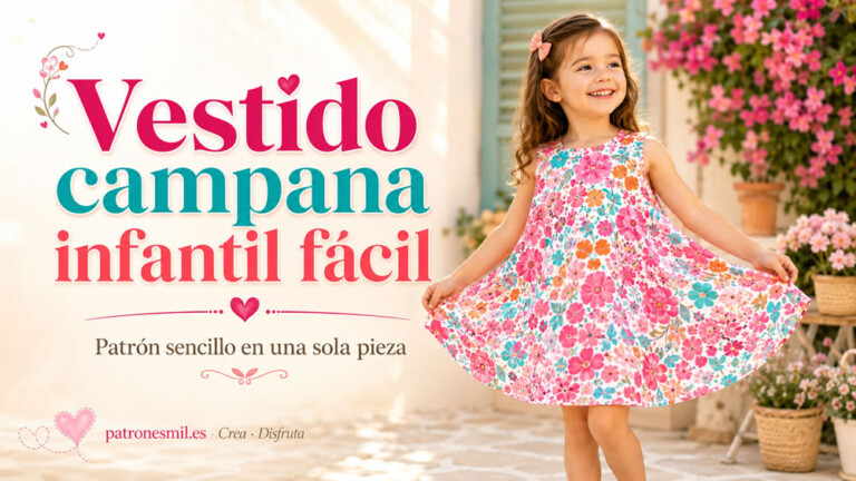 vestido infantil sencillo en una sola pieza
