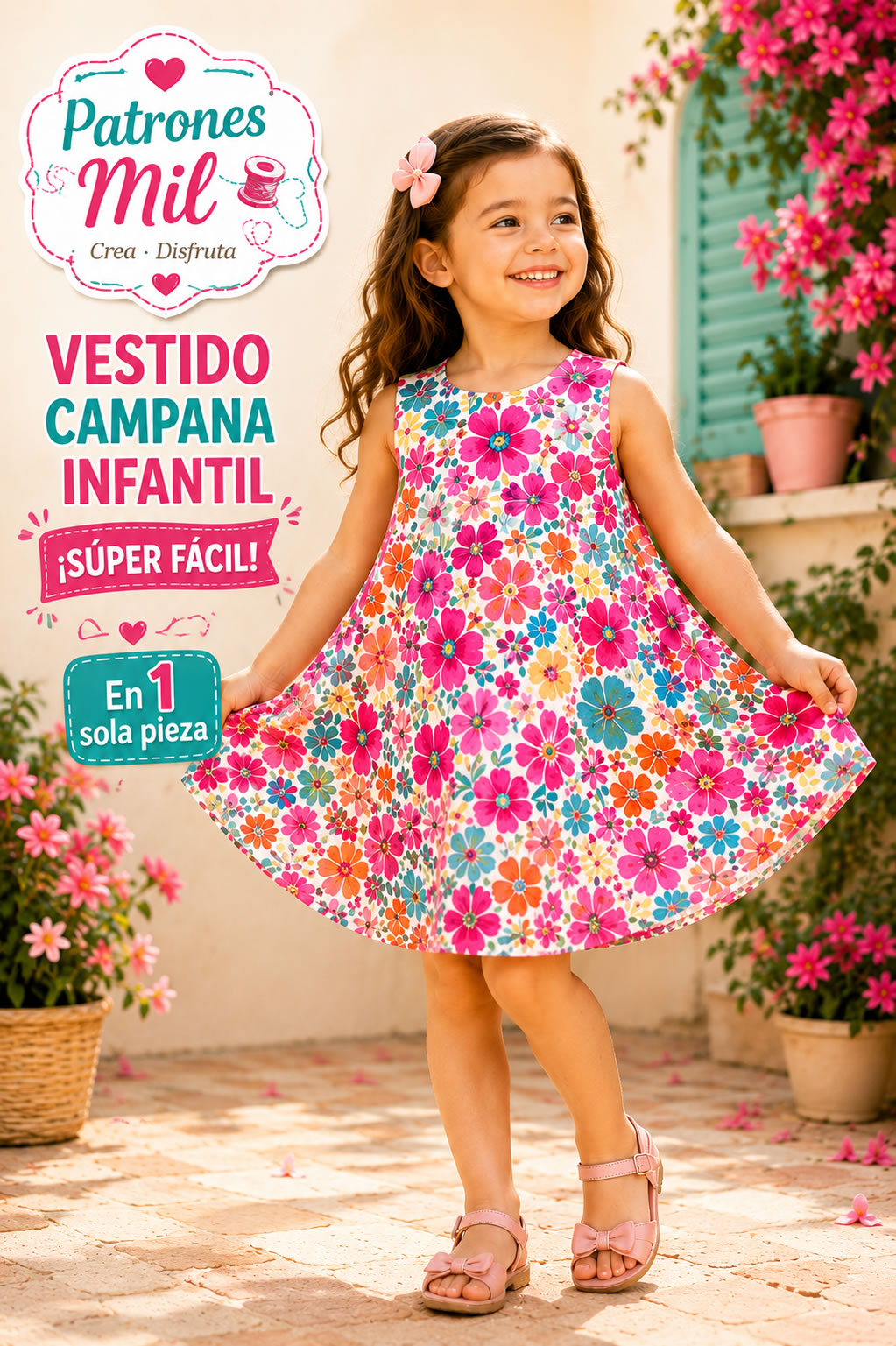 vestido infantil sencillo