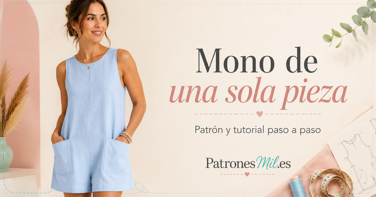 : Mono de una sola pieza con patrón y tutorial paso a paso