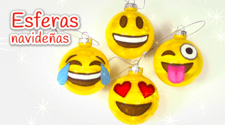 Esferas navideñas de emoticones