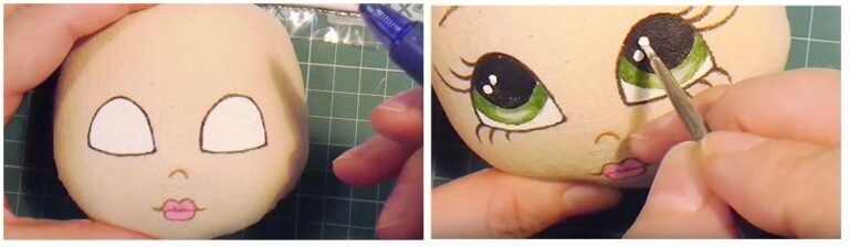 DIY pintar la cara de las muñecas