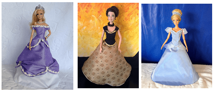 DIY vestidos de princesas para muñecas Barbie - Patrones Mil