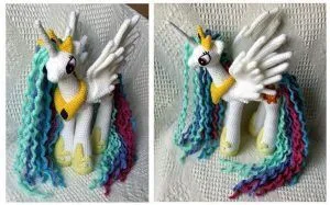 Pony Princesa Celestia amigurumi