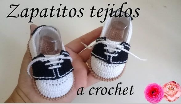 Zapatito mocasín a crochet bebé - Patrones gratis