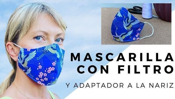 DIY Mascarilla con filtro y adaptador a la nariz
