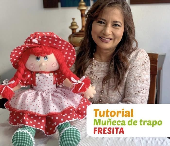 DIY Muñeca de trapo Fresita paso a paso - gratis