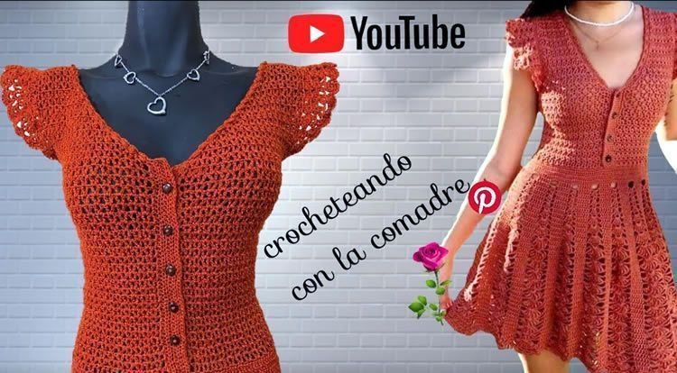 DIY Vestido tejido a crochet para Primavera Verano