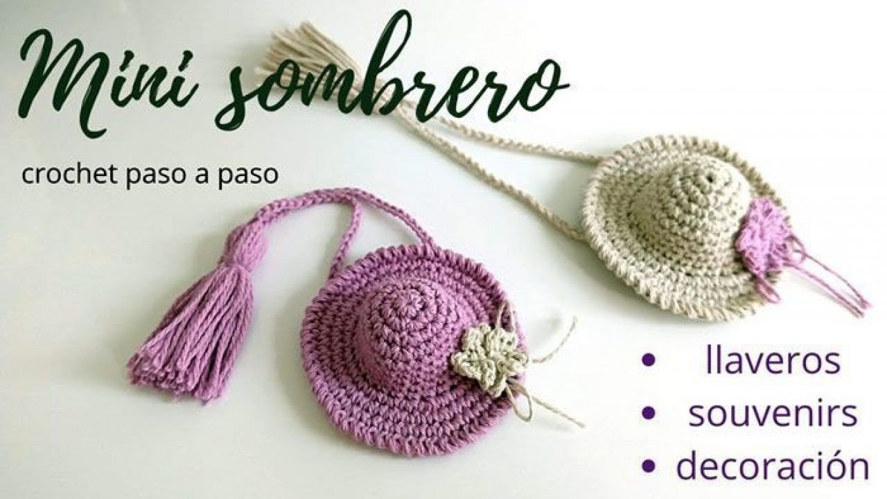 Mini sombrero crochet paso a paso - Patrones gratis