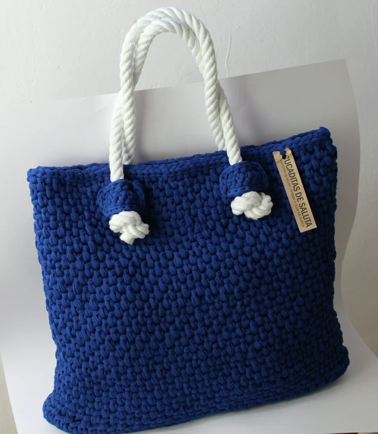 Bolso grande a crochet Fettuccia