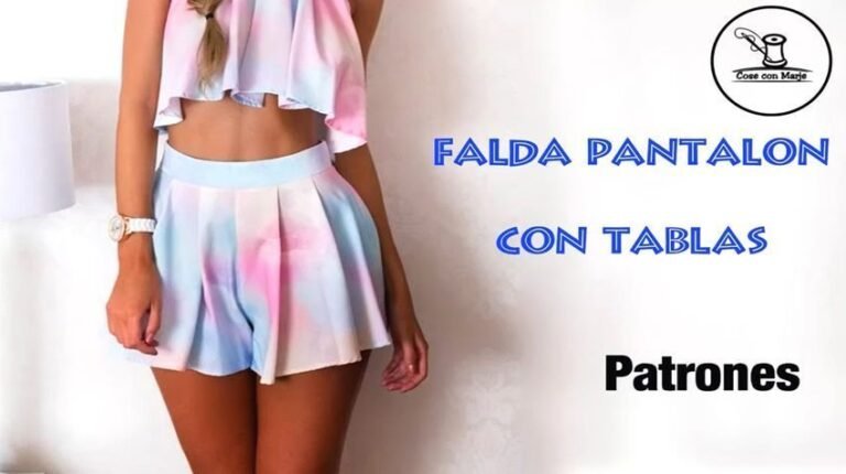 Patrón Falda pantalón con tablas