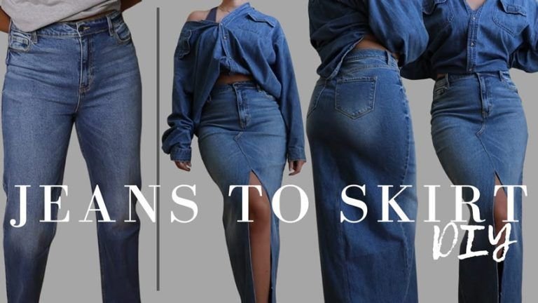 DIY Convertir jeans en una falda