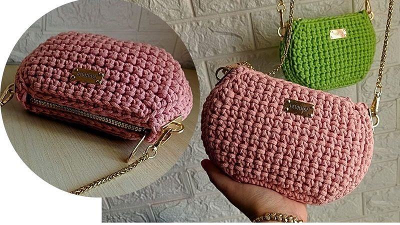 Bolso de mujer tejido a Crochet o Ganchillo con un diseño fácil y