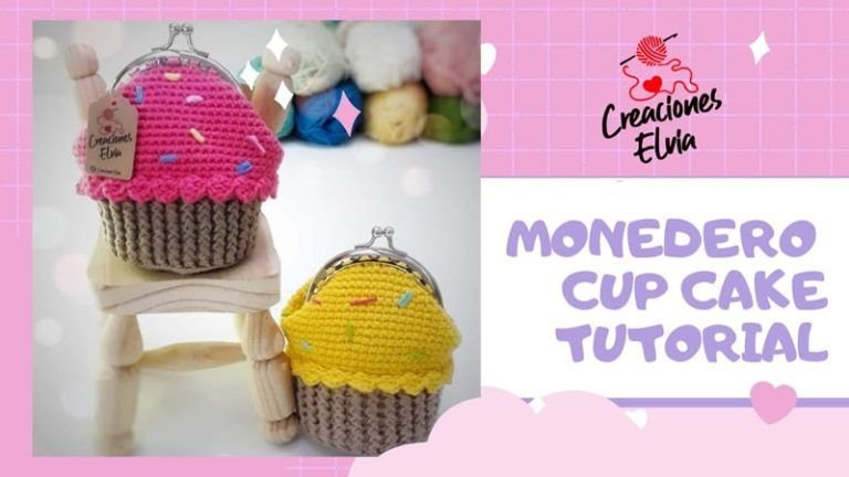 Monedero Cupcake crochet