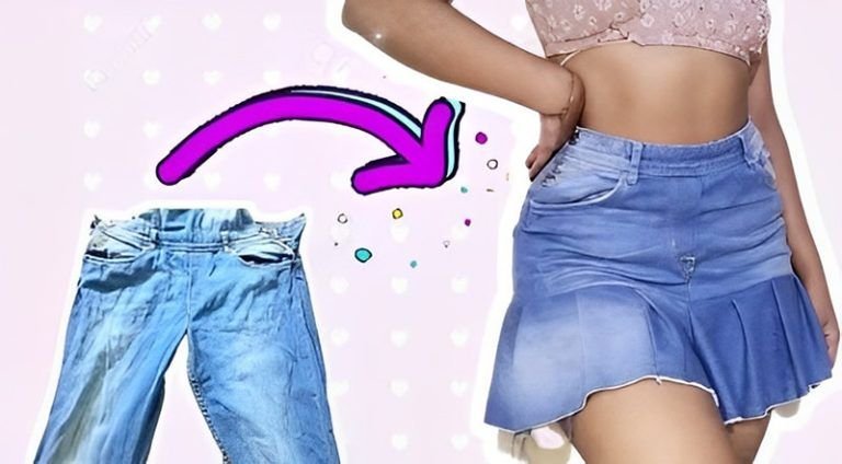 DIY Falda jeans con pantalón
