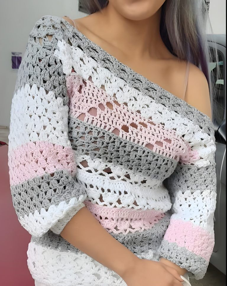 Jersey a crochet para mujer