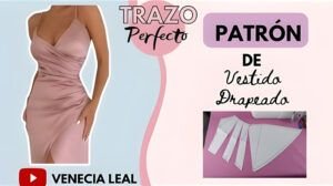 Vestido drapeado de tirantes para mujer