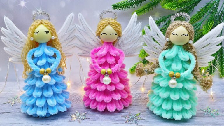 DIY Ángel de Navidad con limpiapipas