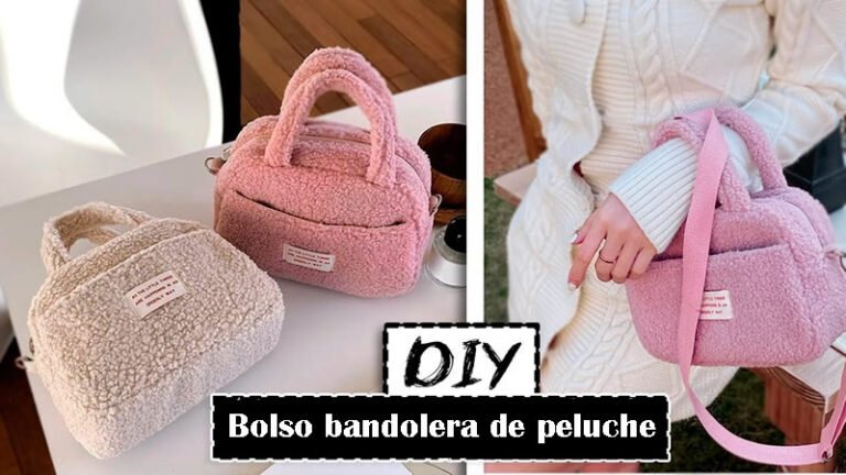 Bolso bandolera de peluche súper suave