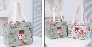 Bolso con Cremallera Diseño Floral Coreano