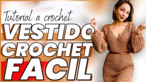 Vestido elegante a crochet